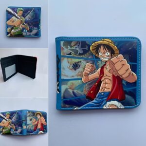 Portefeuille One Piece Luffy en posture de combat simili cuir