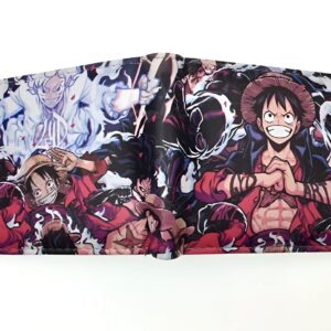 Portefeuille en simili cuir au visuel Luffy en Gear 5, format compact One Piece