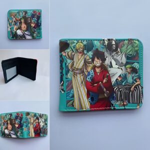 Portefeuille Luffy motif kimono Wano élégant One Piece