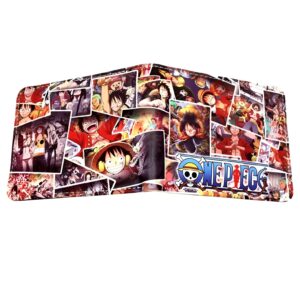 Portefeuille Luffy compact PU polyester 11,5 x 9,3 cm motif manga One Piece