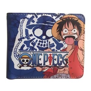 Portefeuille One Piece Luffy expression comique grimace manga