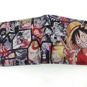 Portefeuille Luffy format 11x9 cm style manga, vue de face