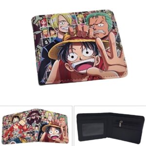 Portefeuille One Piece thème Équipage avec Luffy Zoro et Sanji