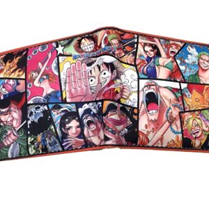 Portefeuille One Piece personnages manga format compact Luffy Mugiwara