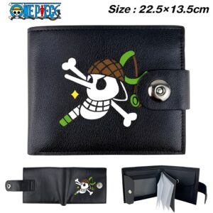 Portefeuille pliable tête de mort Jolly Roger Mugiwara