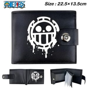 Portefeuille pliable Trafalgar Law Heart Pirates logo blanc