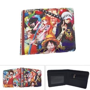 Portefeuille avec design de l'équipage Mugiwara, Luffy, Zoro, Nami et compagnons