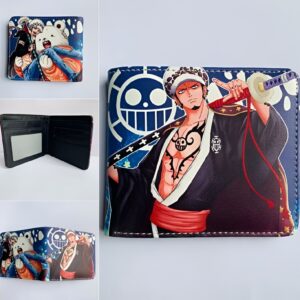 Portefeuille Trafalgar Law discret cuir vegan Heart Pirates One Piece