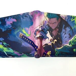 Portefeuille Zoro et katanas Santoryu en cuir synthetique