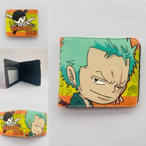 Portefeuille enfant fan One Piece avec illustration manga de Roronoa Zoro