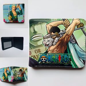 Portefeuille fan One Piece avec Roronoa Zoro bretteur de l'équipage Mugiwara