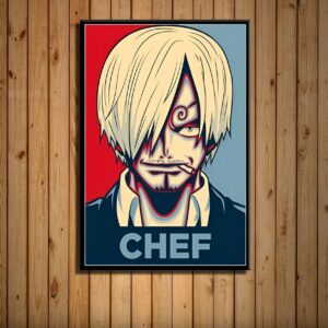 Poster de Sanji, chef cuisinier de l'équipage Mugiwara dans One Piece