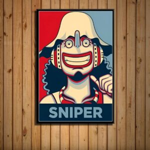 Affiche Usopp le Sniper avec fusil custom One Piece