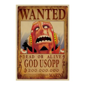 Affiche Wanted Usopp Prime, tireur d'élite des Pirates au Chapeau de Paille One Piece