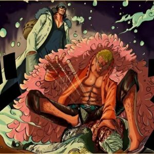 Poster illustrant Don Quichotte Doflamingo, le Joker du manga One Piece