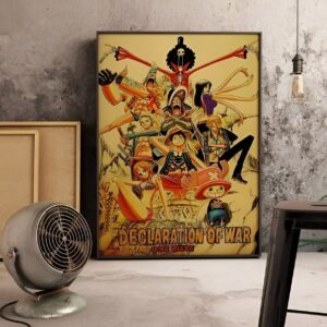 Poster Déclaration de Guerre : Luffy et l'équipage Mugiwara face à l'adversité dans un moment épique