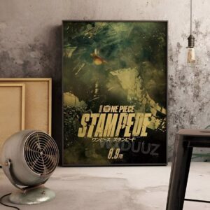 Affiche du film Stampede avec Luffy et son équipage Mugiwara en action contre les plus grands pirates de One Piece