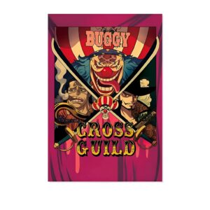 Poster Wanted Buggy phase Cross Guild Yonko papier Kraft 42x28.5 cm One Piece