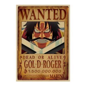 Poster Wanted Gol D. Roger, le Roi des Pirates de One Piece