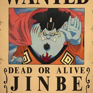 Poster Wanted Jinbe ancien Shichibukai timonier Mugiwara One Piece