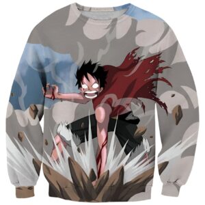 Pull unisexe Luffy Gear Second design One Piece tous tailles