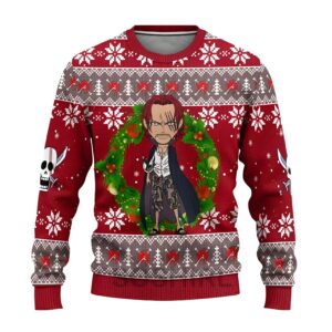 Pull de Noel Shanks le Roux One Piece impression 3D coton polyester Yonko