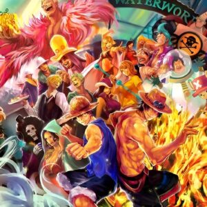Puzzle 1000 pièces combat épique One Piece en bois