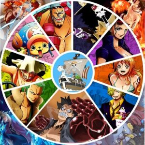Équipage Mugiwara One Piece sur puzzle 1000 pièces bois avec cadre intégré
