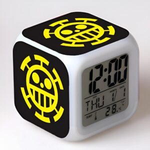 Réveil cube avec symbole de l'Équipage Heart de Trafalgar Law