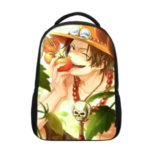 Sac à dos Ace Portgas D, design pirate One Piece, accessoire équipage Mugiwara