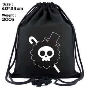 Sac bandoulière One Piece motif skull Brook en toile