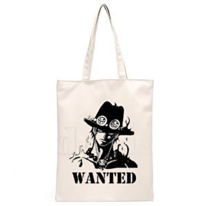 Sac cabas toile avec design avis de recherche Portgas D. Ace One Piece
