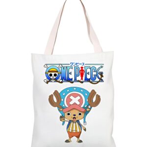 Sac cabas One Piece Tony Chopper, canvas robuste, 39 x 35 cm, style manga