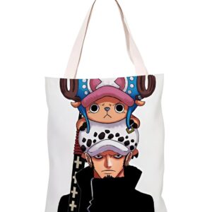 Sac cabas avec Trafalgar Law et Tony Chopper, personnages emblématiques One Piece