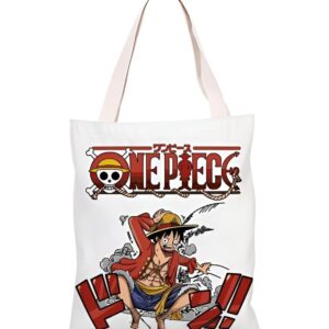 Sac cabas avec motif Luffy Chapeau de Paille, design One Piece