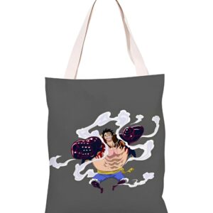 Sac cabas One Piece Luffy Gear 4 design peinture détaillée toile coton