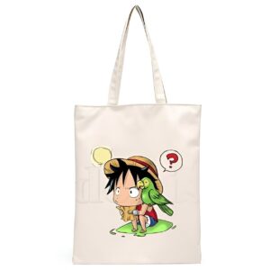 Sac cabas One Piece Luffy perroquet toile canvas tote bag