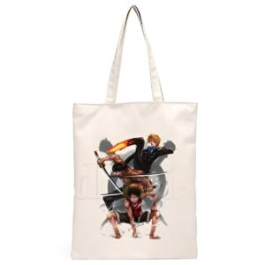 Sac cabas One Piece trio Zoro Sanji Luffy cuir synthétique