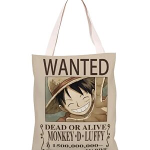 Sac cabas Luffy wanted poster avis de recherche toile robuste