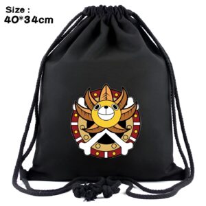 Sac à cordon noir avec logo Thousand Sunny One Piece