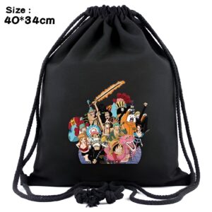 Sac a cordon 40x34 motif équipage complet Mugiwara Chapeau de Paille One Piece