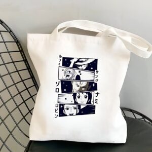 Sac fourre-tout en cuir vegan illustre de l'équipage des Mugiwara