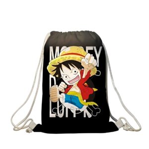 Sac de gym enfant Luffy Gear 3 en simili cuir avec cordon de serrage