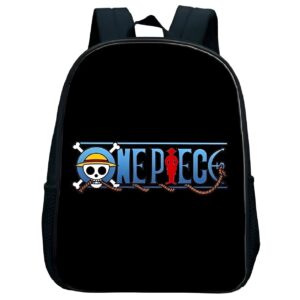Sac à dos One Piece avec logo Mugiwara imprimé, nylon résistant, bretelles ajustables