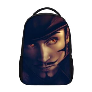 Sac à dos One Piece Dracule Mihawk en nylon avec fermetures éclair fiables