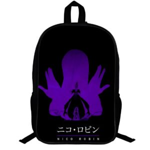 Sac à dos Nico Robin design One Piece nylon noir 30L