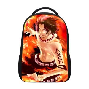 Sac à dos Ace Mera Mera no Mi, Portgas D Ace, design One Piece inspiré des flammes