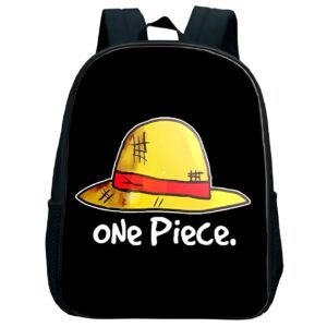 Sac à dos enfant noir avec symbole Chapeau de Paille One Piece