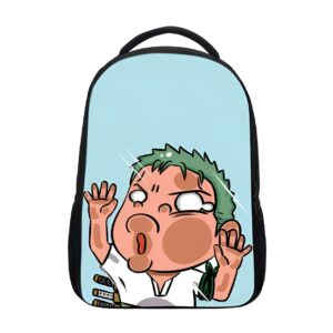 Sac à dos enfant design chibi Roronoa Zoro One Piece avec bretelles rembourrées