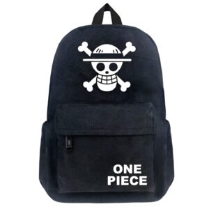 Sac a dos One Piece noir et blanc Jolly Roger Mugiwara grand volume